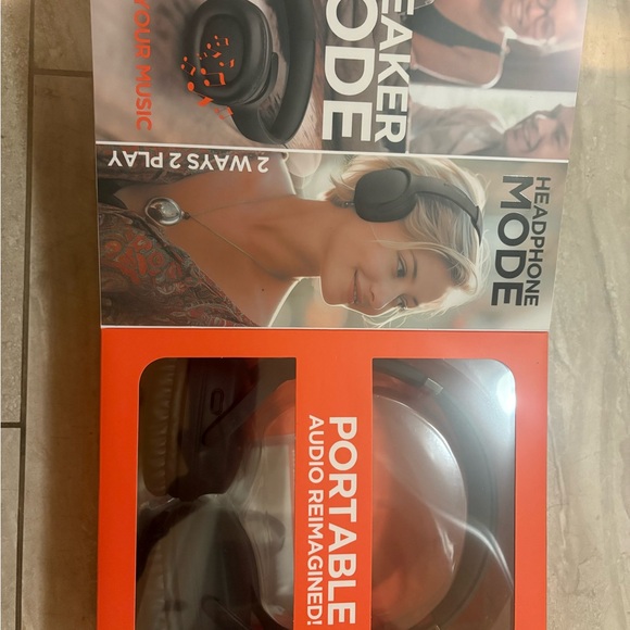 HyperGear 2-in-1 Wireless Headphones and Speaker - Black - Picture 2 of 3